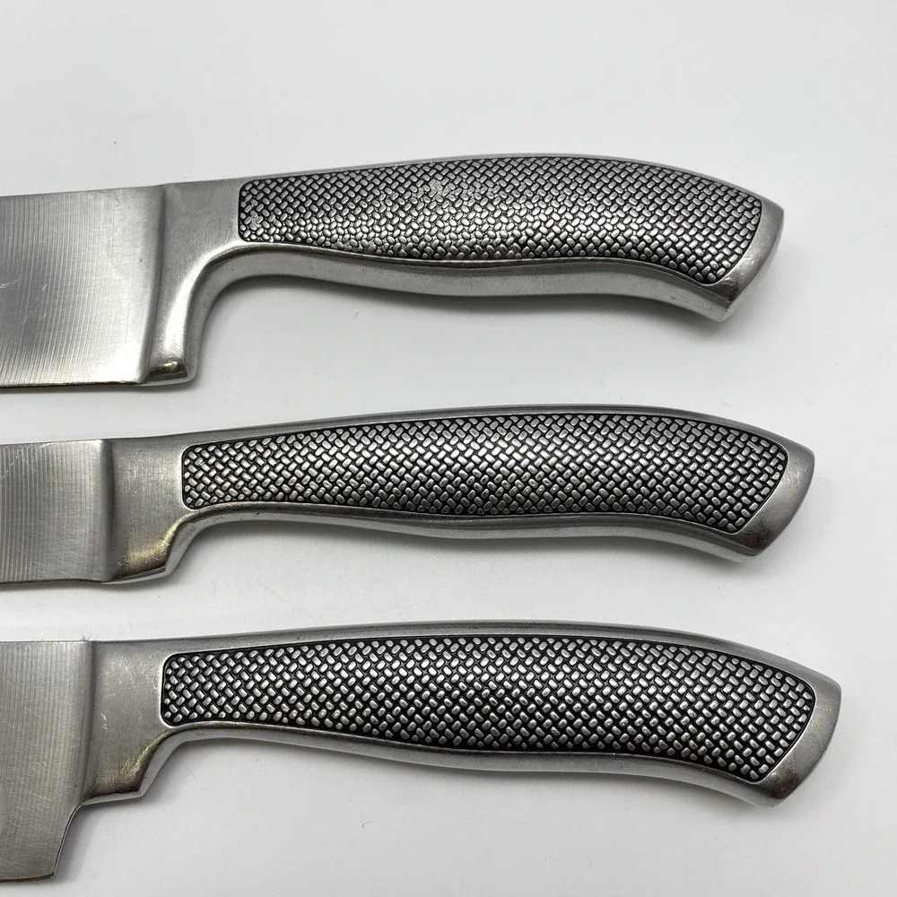 As Is Cuisinart 6 pcs Graphix Stainless Knives Chef Carving Santoku Paring Black
